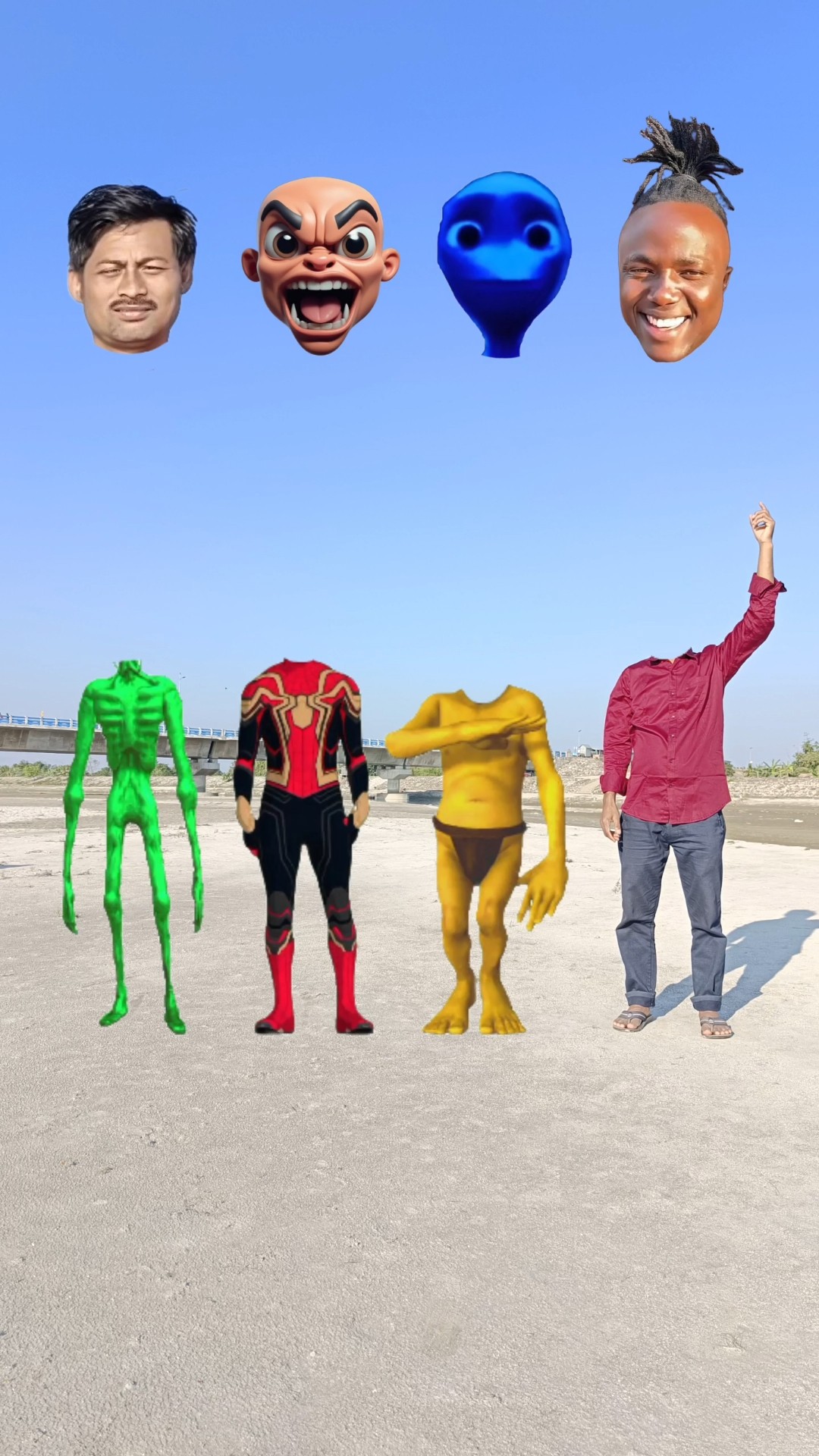 Spiderman,, joker \u0026 dancing siren Correct the head matching game - magical ?